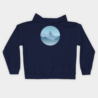 Ice mountain range Kids Hoodie